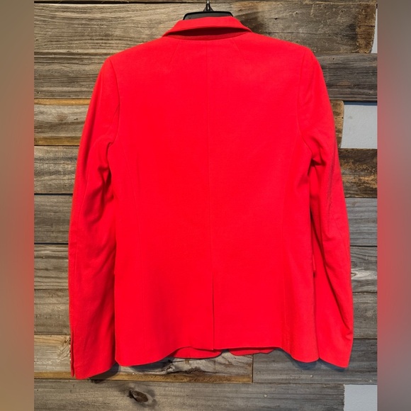 J. Crew Women's Orange Red Regent 98% Wool Stretch Lined Blazer Jacket Size 4 - Picture 3 of 7